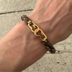 Vintage Snake Skin Italian Made Unique Bracelet